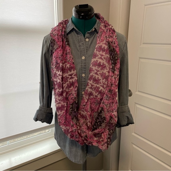 American Eagle Set of 4 Lightweight Infinity Cotton Scarves - Picture 4 of 12